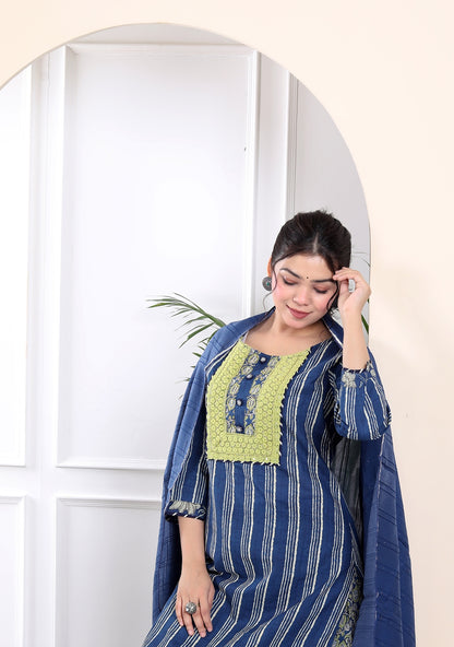 Royal indigo blue sharara set