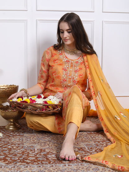 Gulmohar yellow suit set