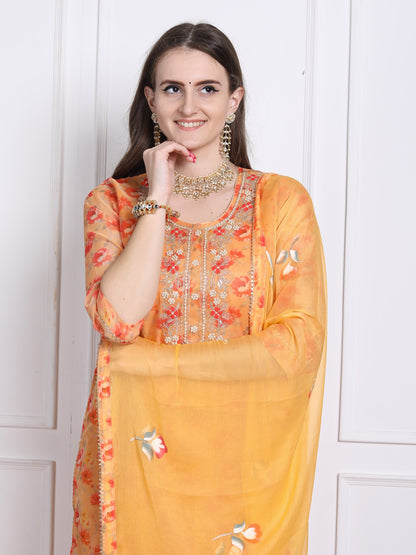 Gulmohar yellow suit set