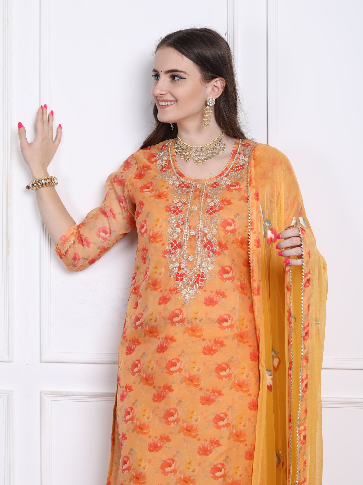 Gulmohar yellow suit set