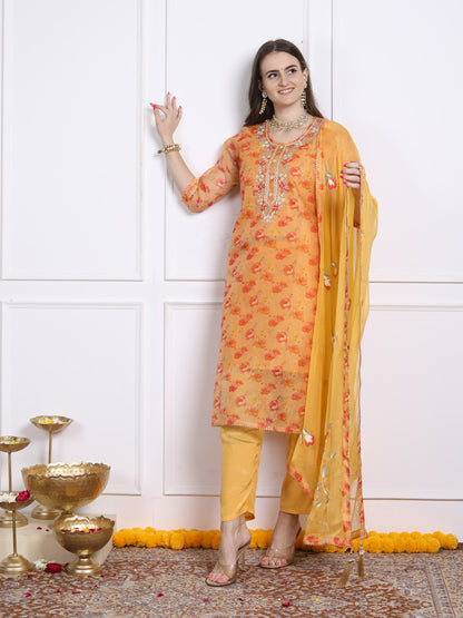 Gulmohar yellow suit set