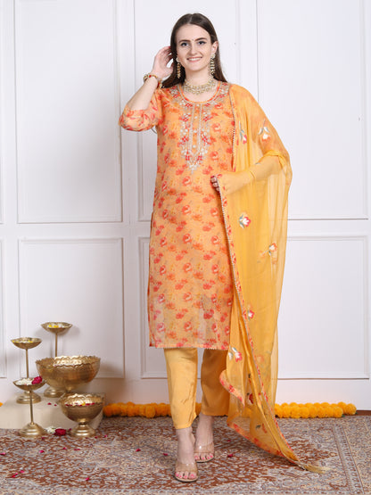 Gulmohar yellow suit set