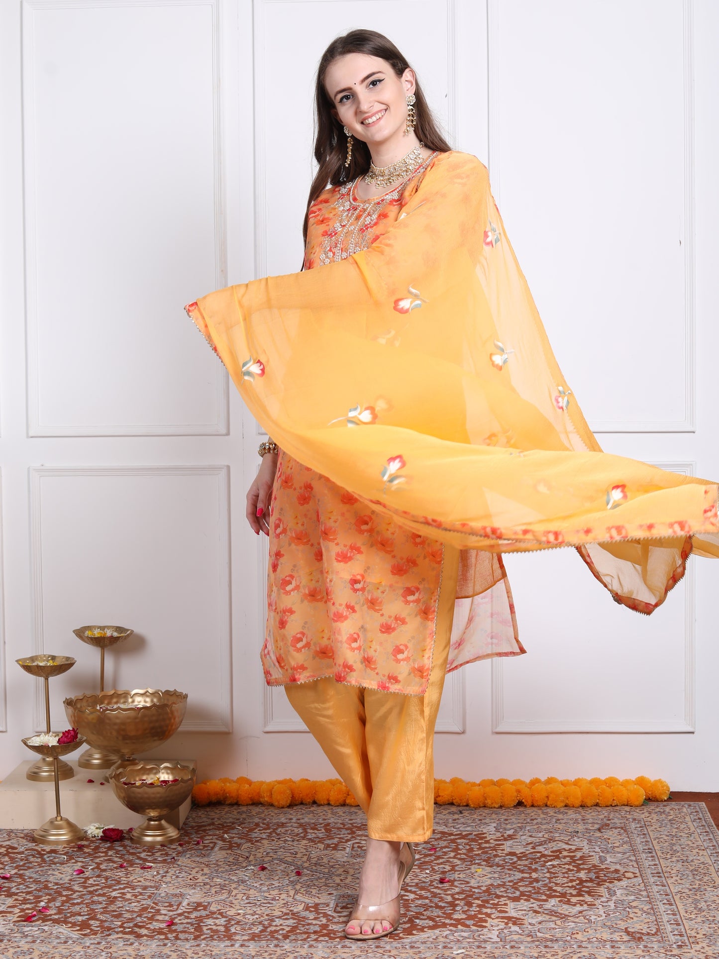 Gulmohar yellow suit set