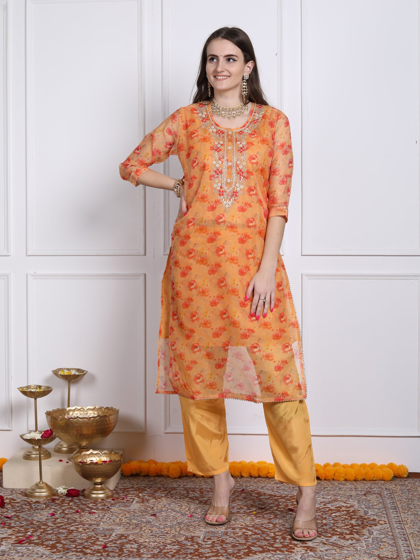 Gulmohar yellow suit set