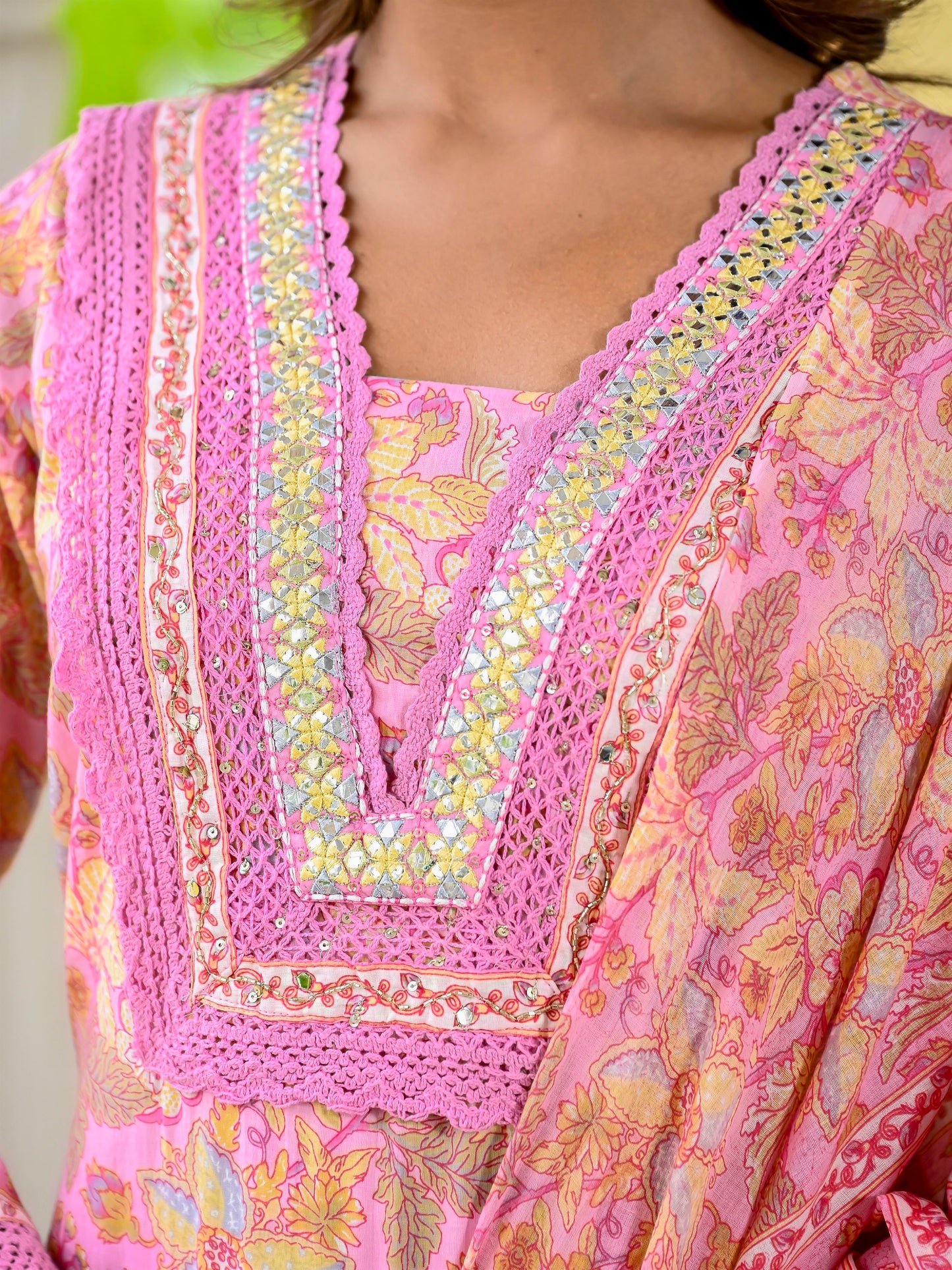 Pakistani crochet suit set