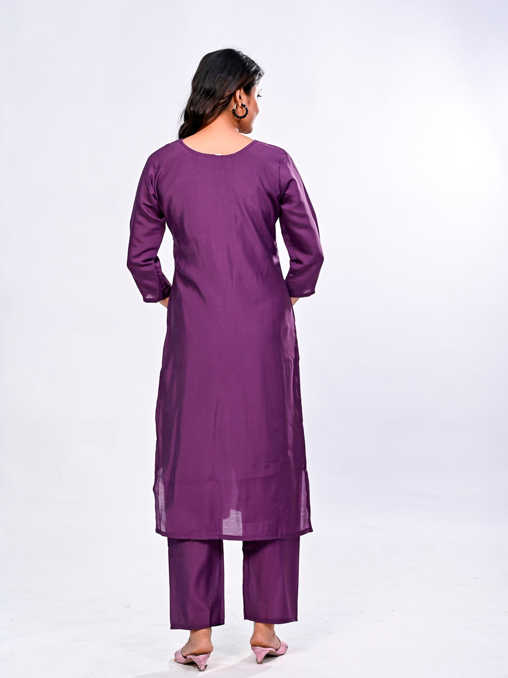 Deep Purple Handwork Suit Set